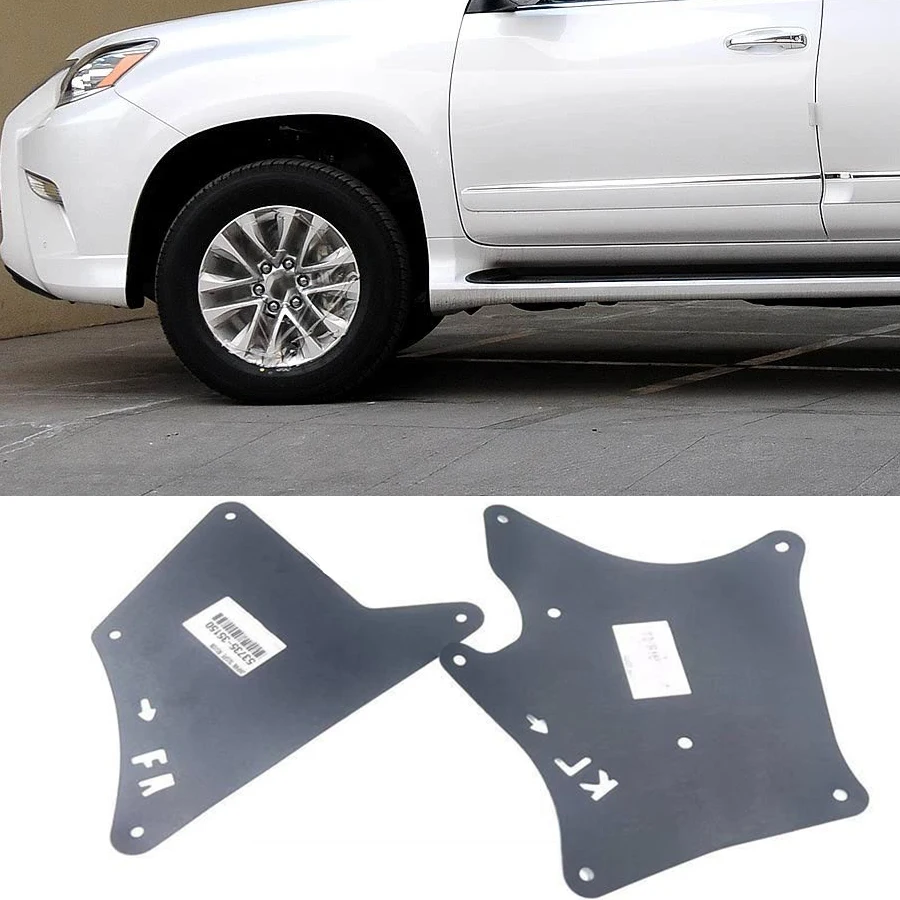 

Комплект из 4 передних защитных накладок (брызговиков) Wooeight для Lexus GX400 GX460 2010-2017, артикулы 53736-60130/53735-35150/53886-60030