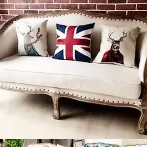 American country sofa art, solid wood, European style single and double small apartment living room furniture, French retro past