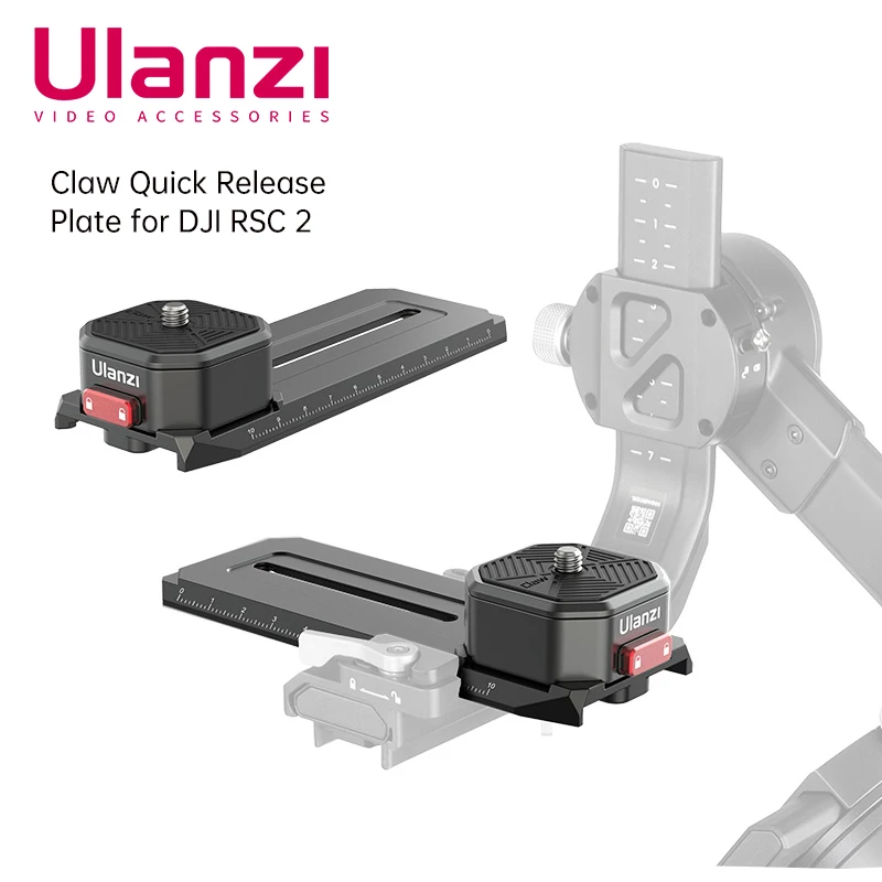 Ulanzi FALCAM Claw R085 Quick Release Plate Kit for DJI RSC 2 Camera Gimbal Stabilizer Tripod Slider Mount Adapter 1/4''Screw