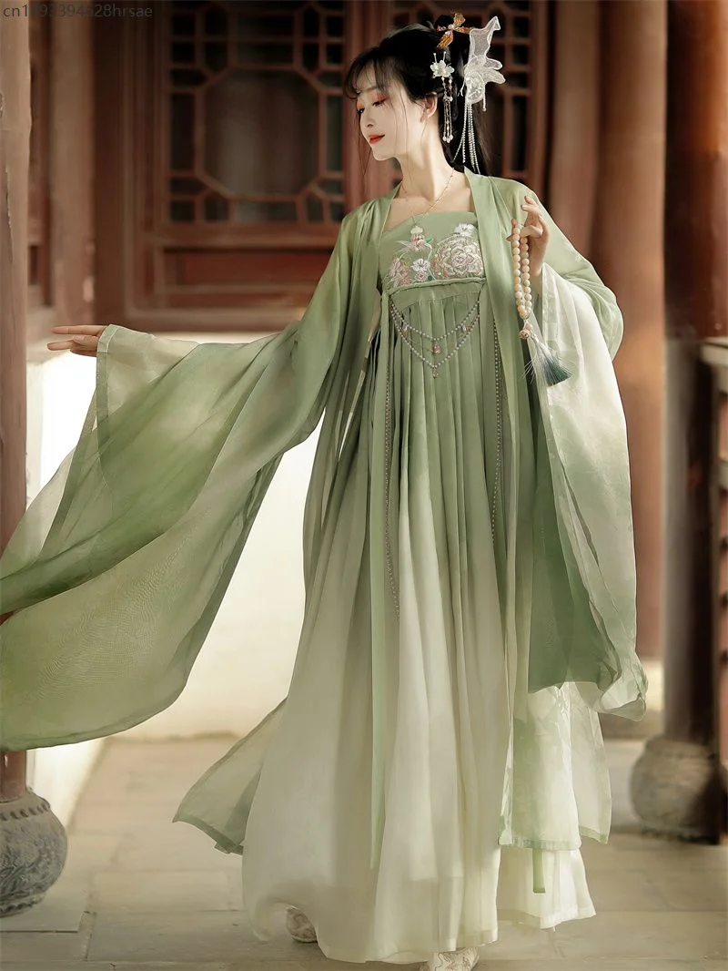 Oude Traditionele Chinese Vrouwen Hanfu Jurk Fee Volksdans Tang-dynastie Prinses Outfits Chinese Stijl Carnaval Cosplay