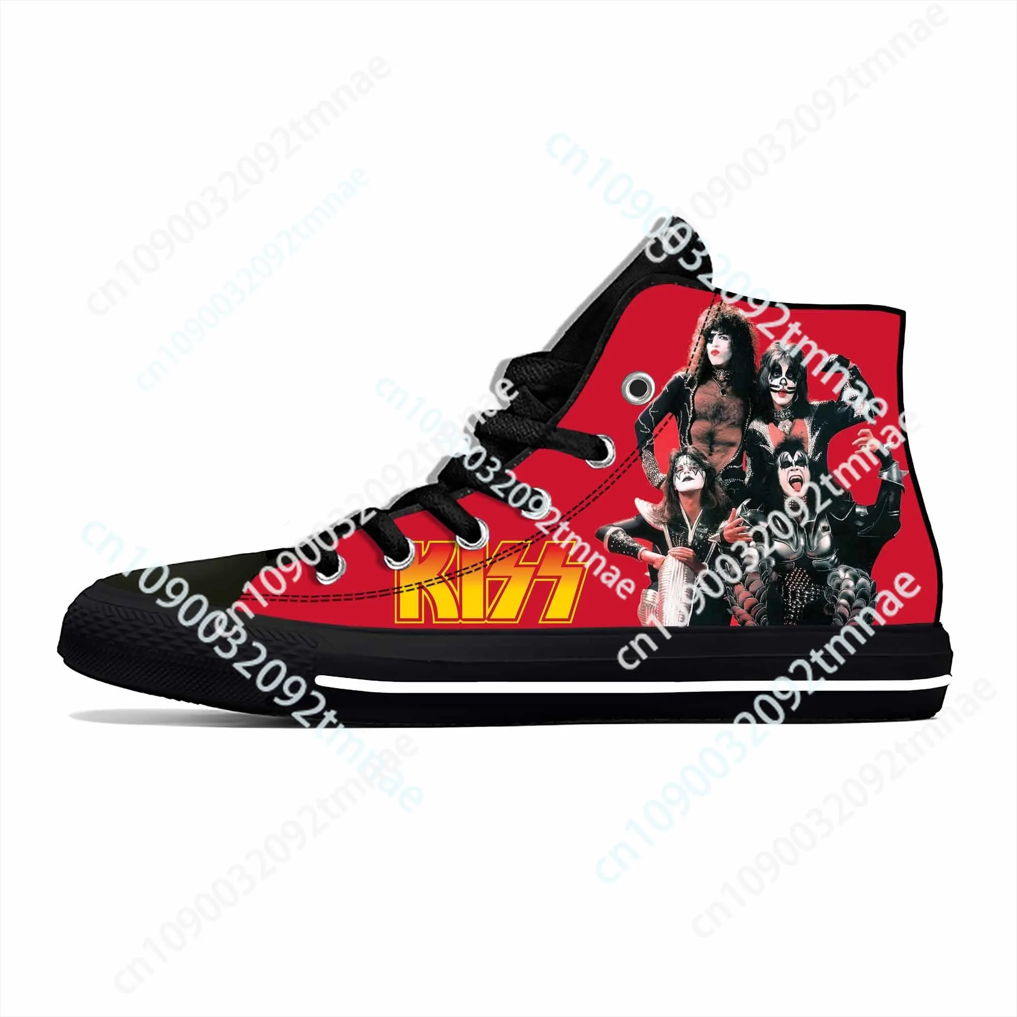 

Heavy Metal Rock Band Music Singer Kiss Fashion Casual Cloth Shoes High Top Lightweight Breathable 3D Custom Men Women Sneakers