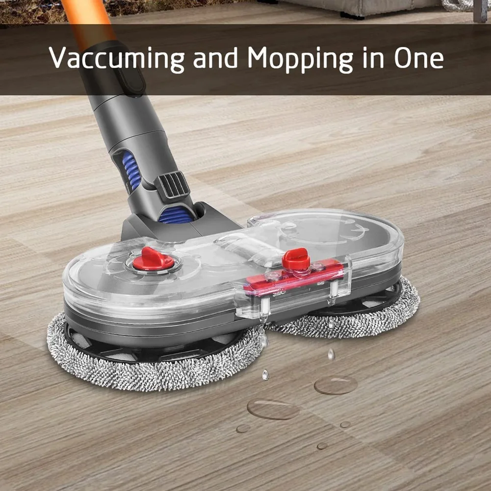 Electric Mop Attachment for Dyson V6 Animal/ Fluffy/ Total Clean DC58/DC59/DC61/DC62/DC74 with Detachable Water Tank