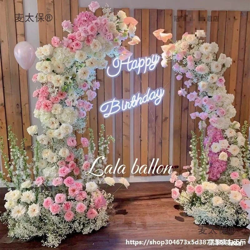 Wedding Art Horn Shelf Like Door Hanger Curved Arch New Outer Corner Door Wedding Outdoor Floral Road Matebo