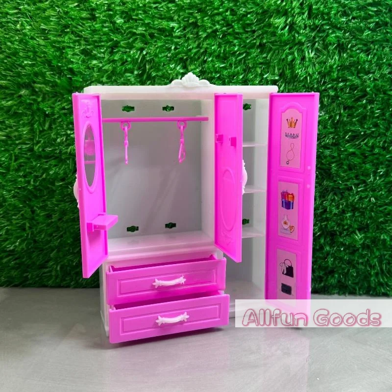 [TG835]1Pcs Mini Simulation Plastic Wardrobe For Dolls House Decor Accessories Dollhouse Miniature Wardrobe Model