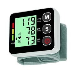 Medical Digital LCD Wrist Automatic Blood Pressure Monitor sphygmomanometer PR Heart Beat Rate Pulse Mete Tonometer Health Care