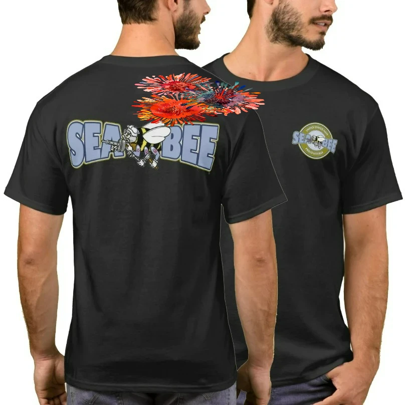 Naval Construction Battalion Seabee Emblem T-Shirt 100% Cotton O-Neck Summer Short Sleeve Casual Mens T-shirt Size S-3XL