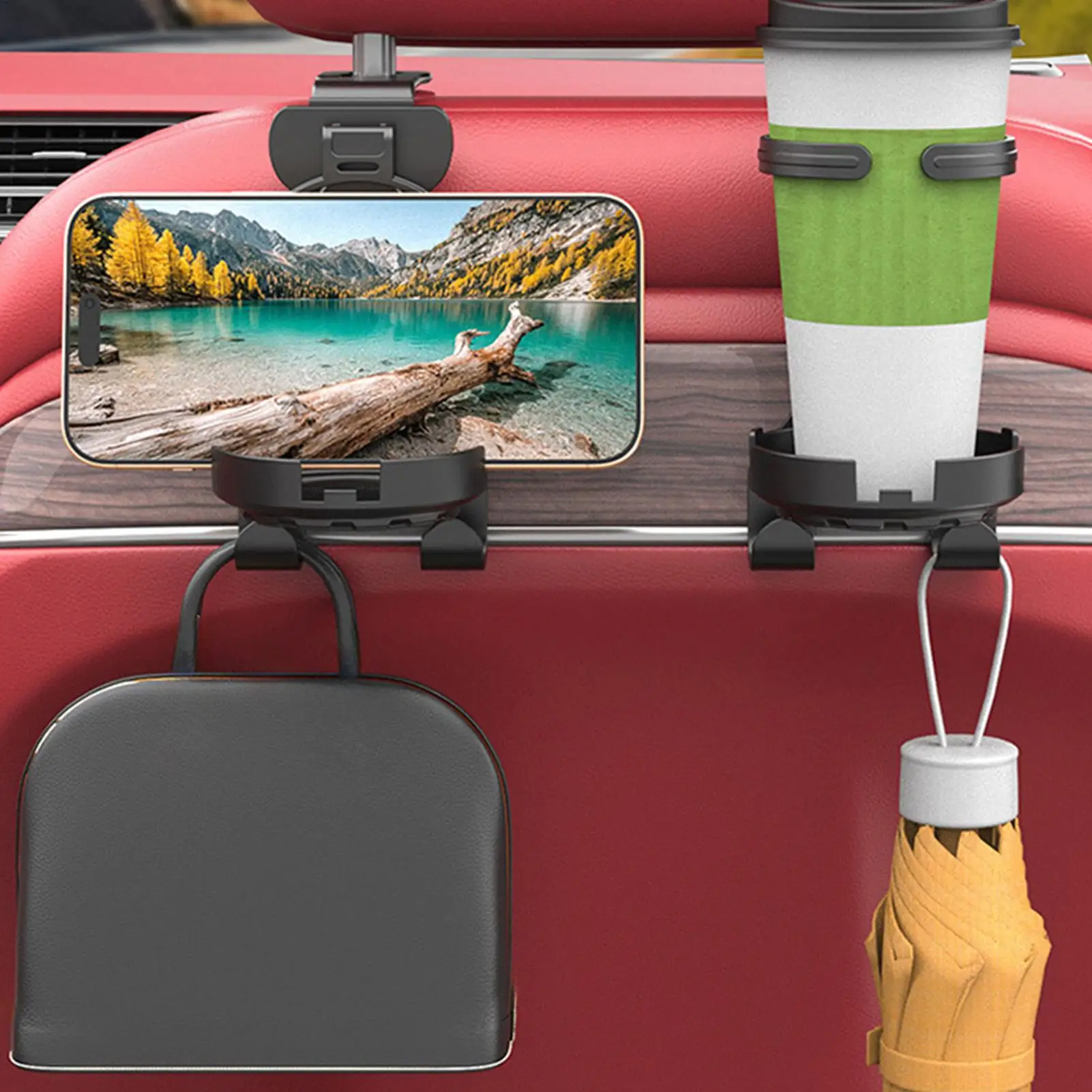 

For Most Cars On The Market Cup Holder For Car Back Seat Storage Organizer Car Seat Hooks For Headrest For Travel Truck Cell