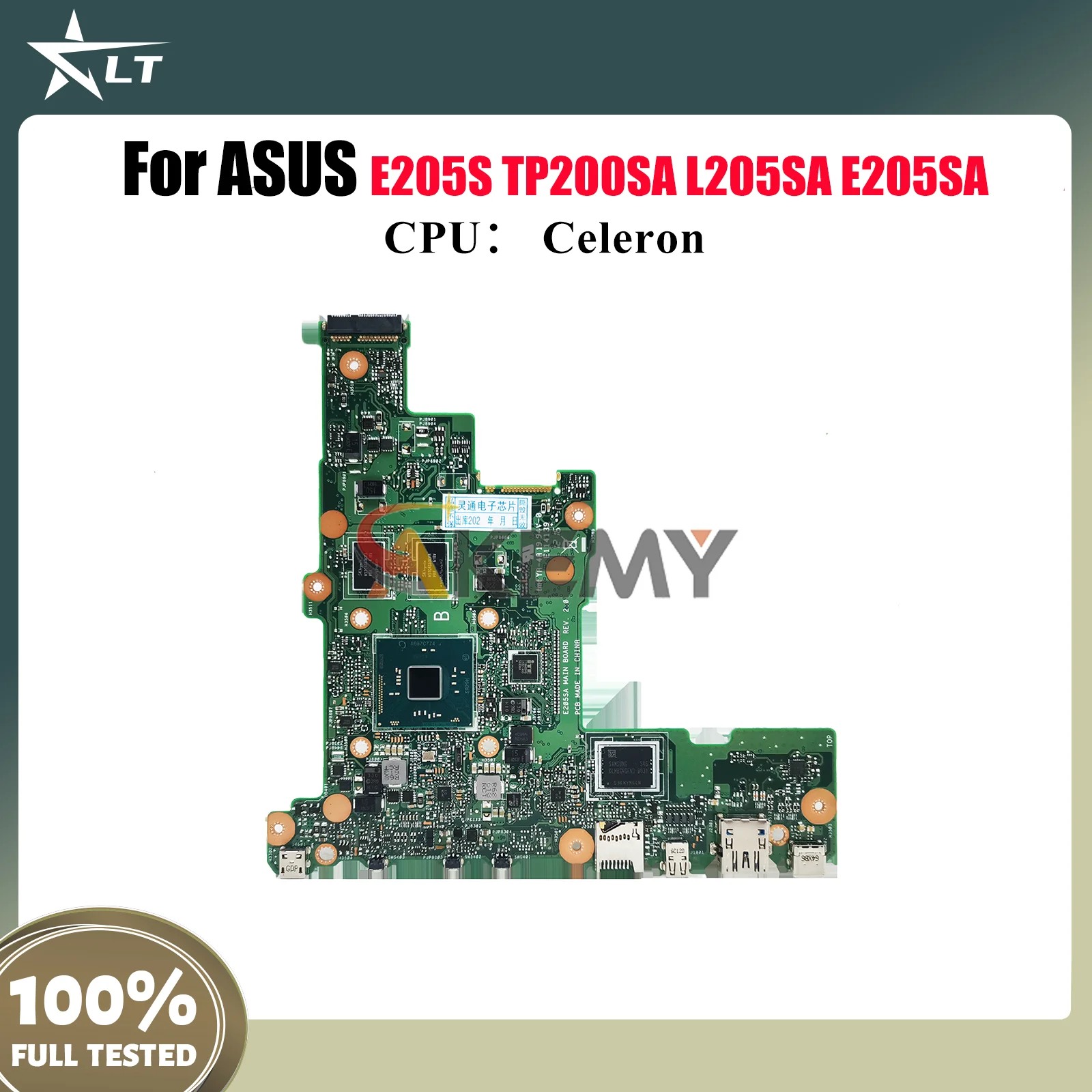 

E205SA Материнская плата для ноутбука ASUS EeeBook L205SA E205S TP200SA E205SA E205S Материнская плата для ноутбука с процессором Celeron 104% протестирована ОК