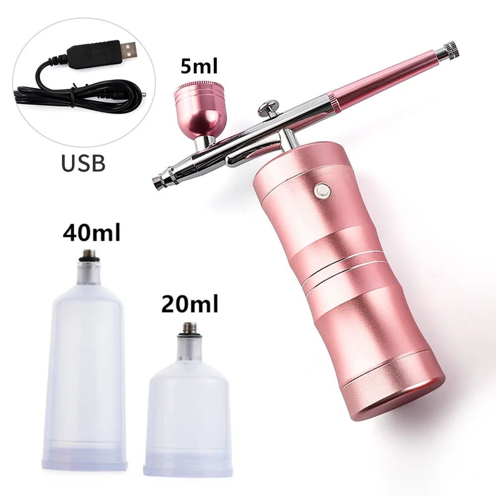 Mini aerógrafo Facial profesional, bomba de pulverización, pluma Gen, cepillo de aire inalámbrico, pulverizador de niebla Nano, modo de belleza