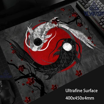 Gamer profesyonel Anime Koi oyun Mouse Pad oyunu ultra ince yüzey dengesi fare Mat 45x40CM kaymaz Mousepad masa paspaslar