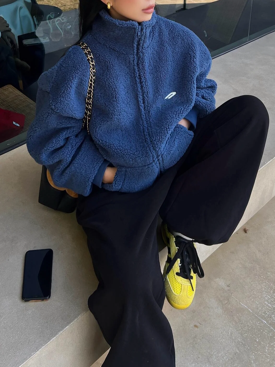 

Зимняя новинка: Свободная повседневная куртка-тедди с воротником-стойкой из искусственного меха, на молнии, теплая, для мужчин и женщин