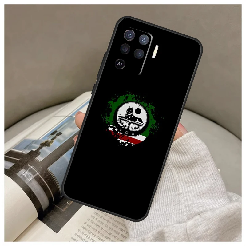 Chechnya Flag Chechen Wolf For OPPO A79 A58 A78 A98 A15 A16 A76 A96 A17 A77 A52 A72 A5 A9 A94 A74 A57S A53S A54S Case