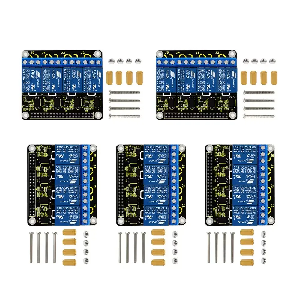 

5pcs/lot Keyestudio RPI 4 Channel Relay Shield Use SONGLE Relay With 4-channel Input&Output For Raspberry Pi 4B/CE Certification