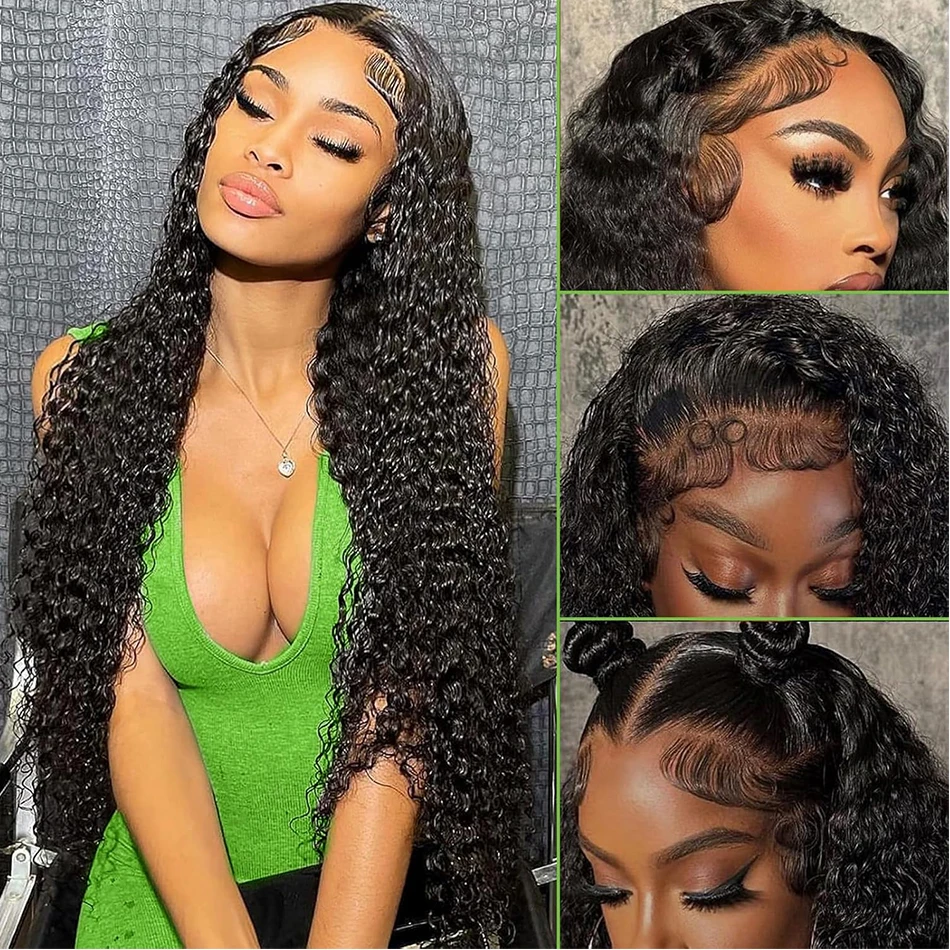 30 Inch Water Wave 13x4 13x6 Lace Frontal Wig Lace Front Human Hair Wigs For Women 180% Deep Wave Curly Brazilian Human Hair Wig