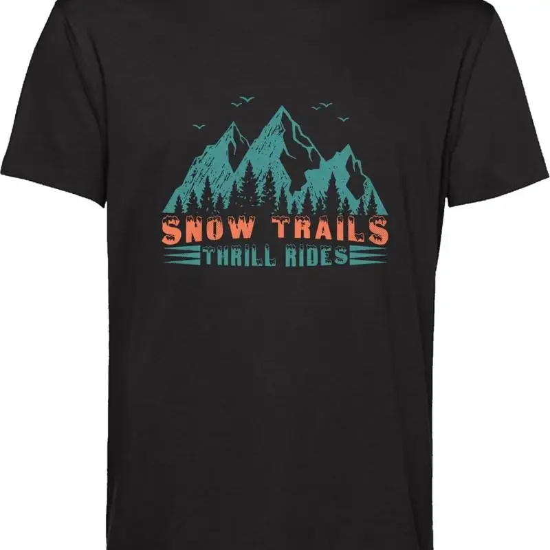 Adventure T Shirt Snowy Trails Thrill Rides Hiking Nature Lovers Vacations Top