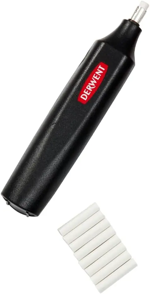 

Battery Operated Eraser for Artists - Precision Drawing Tool with 8 Erasers, Ergonomic Design