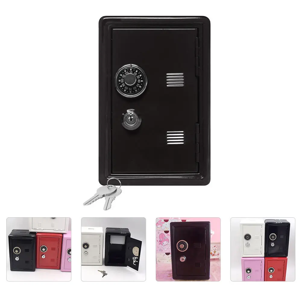 1 قطعة صندوق قسط الحديد المال تخزين الحاويات سطح المكتب الزخرفية صندوق قوي للمنزل مكتب هدية #5