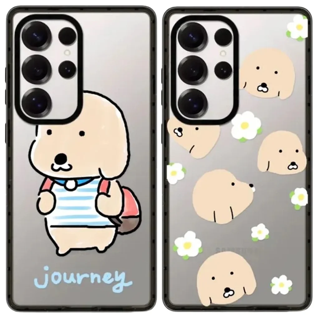 

Journey Dog Pattern Acrylic Border Magnetic Phone Cover for Samsung Galaxy S23 S24 S25 Ultra S25+ Plus Case