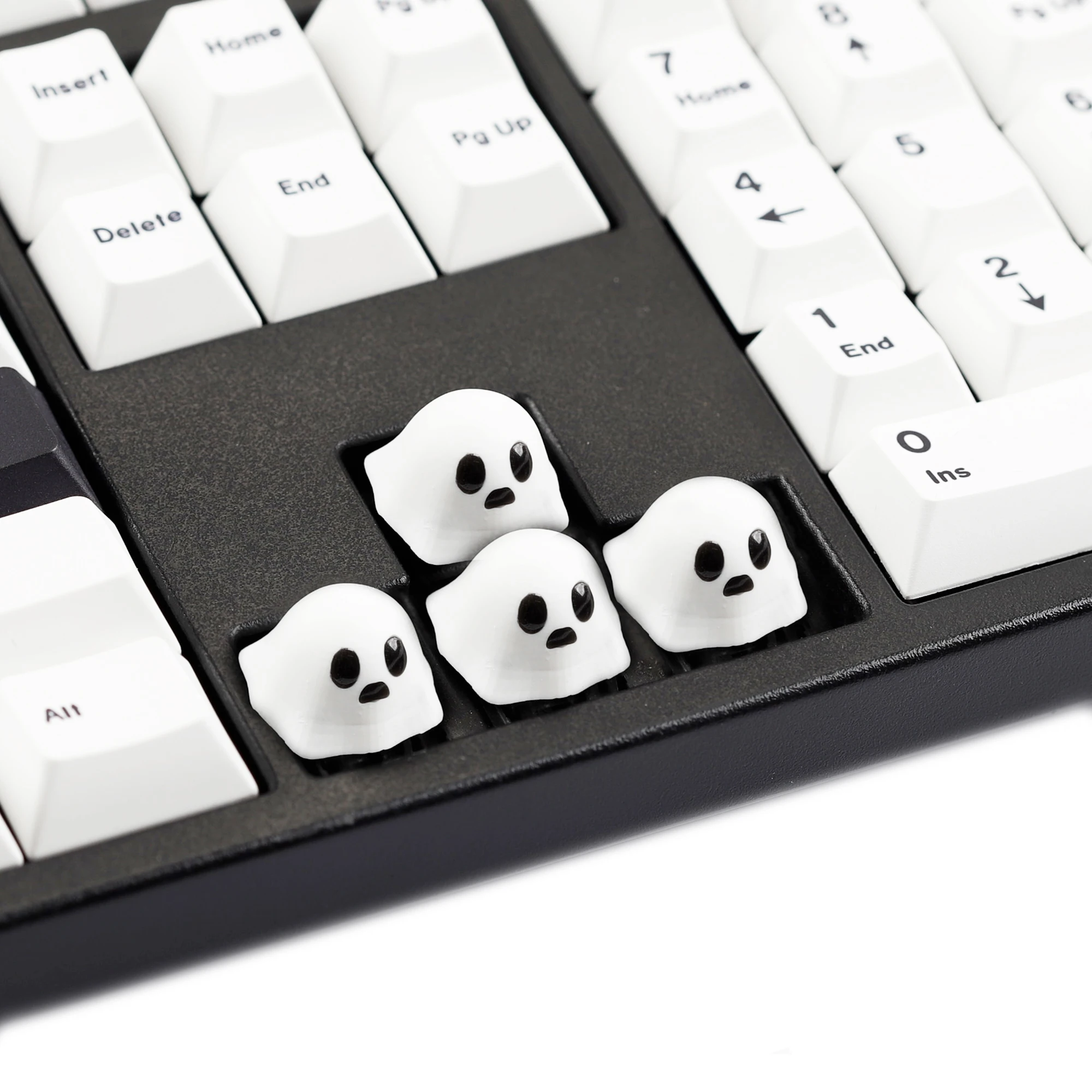 YMDK 1pcs Cute Ghost Keycap Resin Novelty 1u ESC Key Custom Artisan Handmade Keycaps for MX Mechanical Keyboards