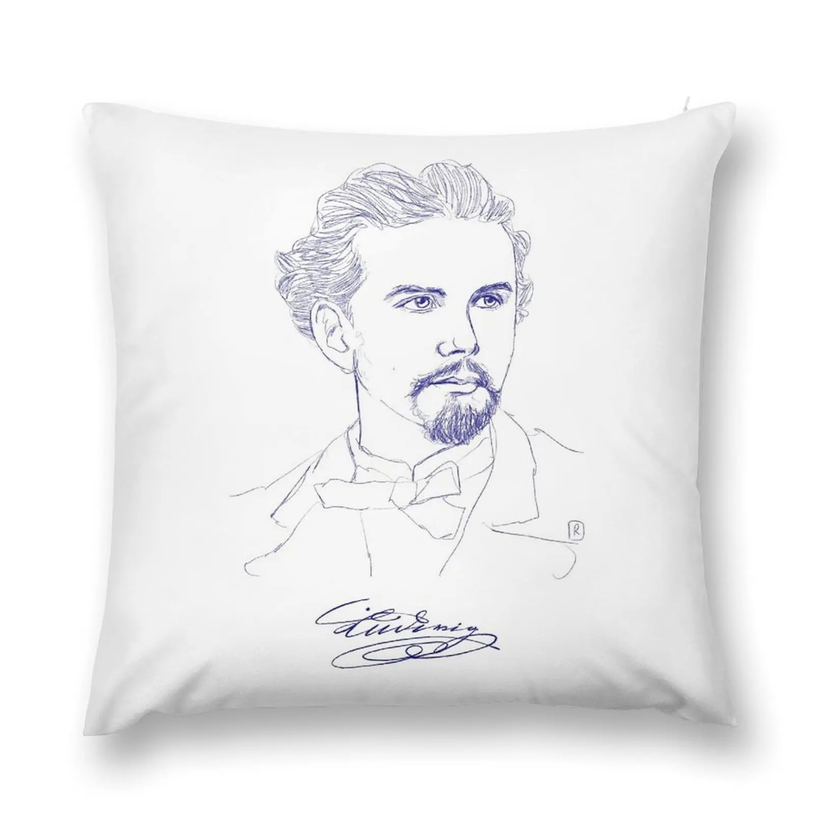 Ludwig II of Bavaria Throw Pillow Sitting Cushion Bed pillowcases Christmas Covers Pillow Cover pillow