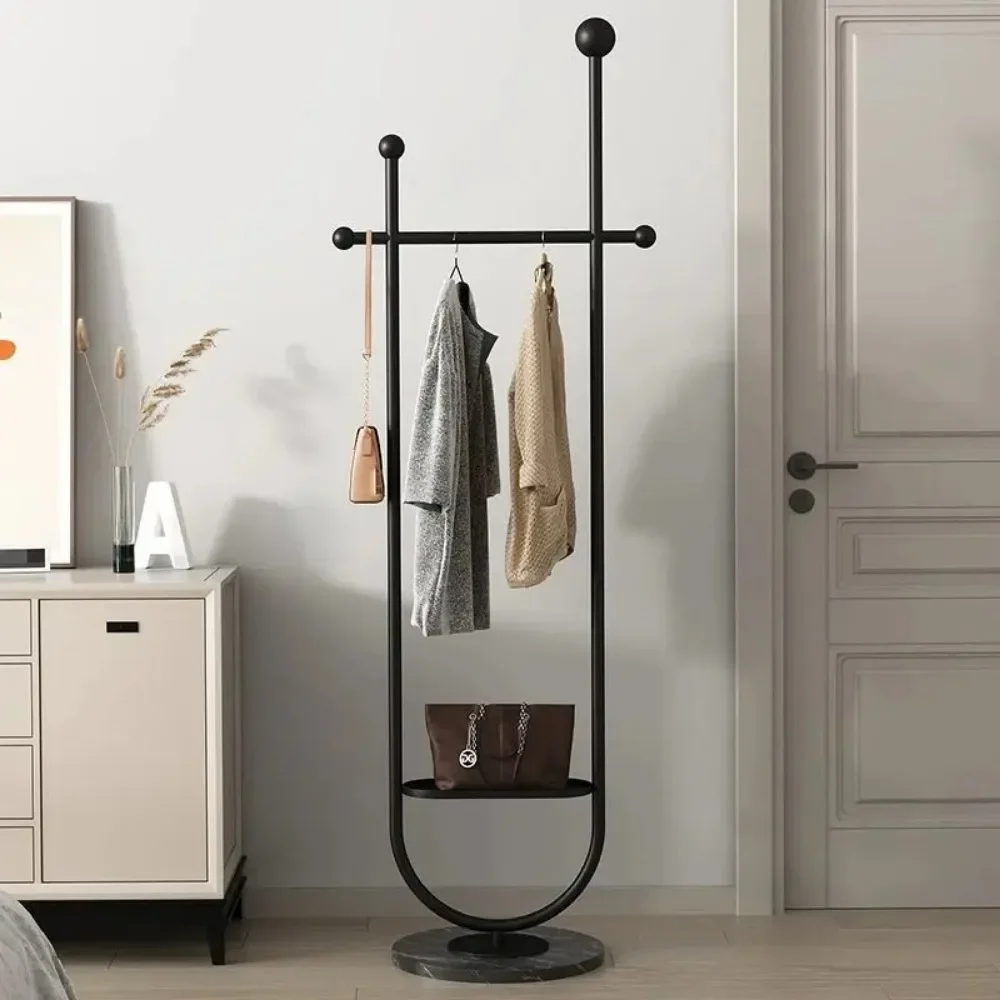 Metal Clothes Rack Modern Minimalist Hat Hanger Household Light Luxury Upscale Standing Coat Racks Space Saving Clothes Hangers