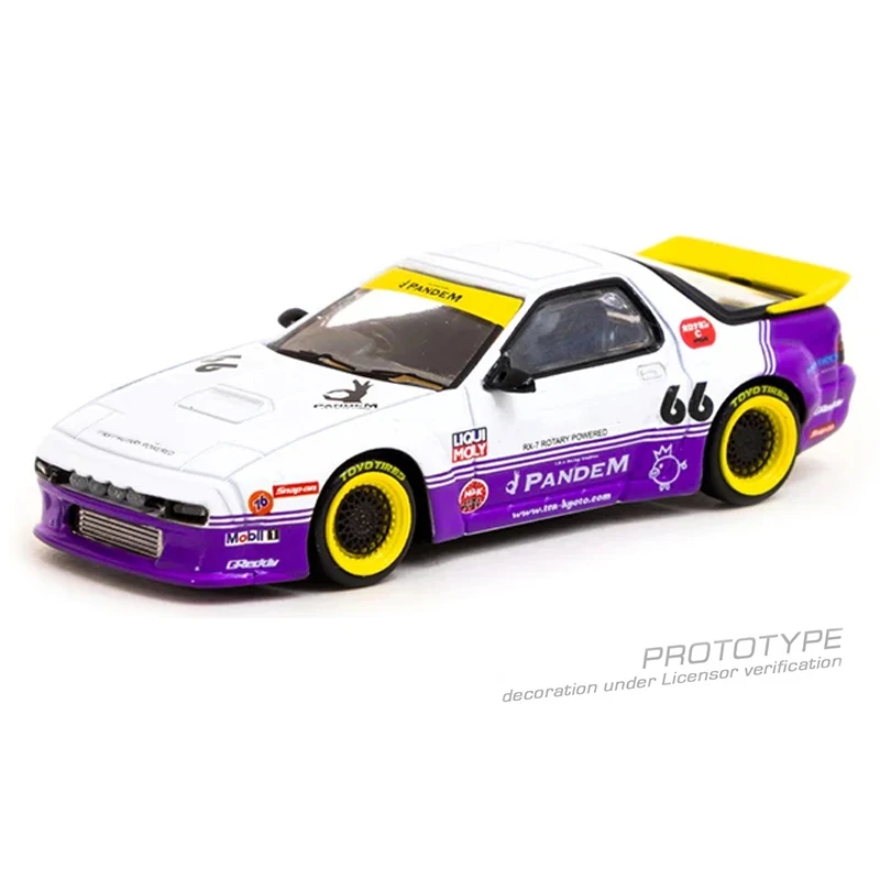 

В наличии 1:64 TW Pandem RX7 FC3S бело-фиолетовая коллекция литых под давлением моделей автомобилей коллекционные миниатюрные игрушки Tarmac работает