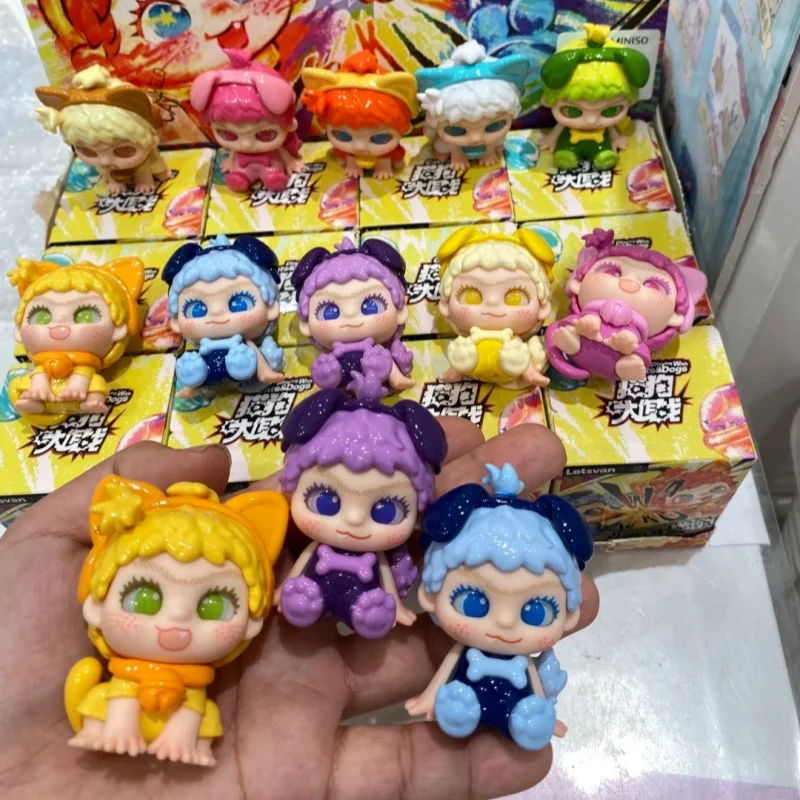 

Letsvan Wakuku играет с кошками и собаками слепая коробка Kawaii мини-фигурки мини-бобы настольный орнамент украшение модные игрушки подарки