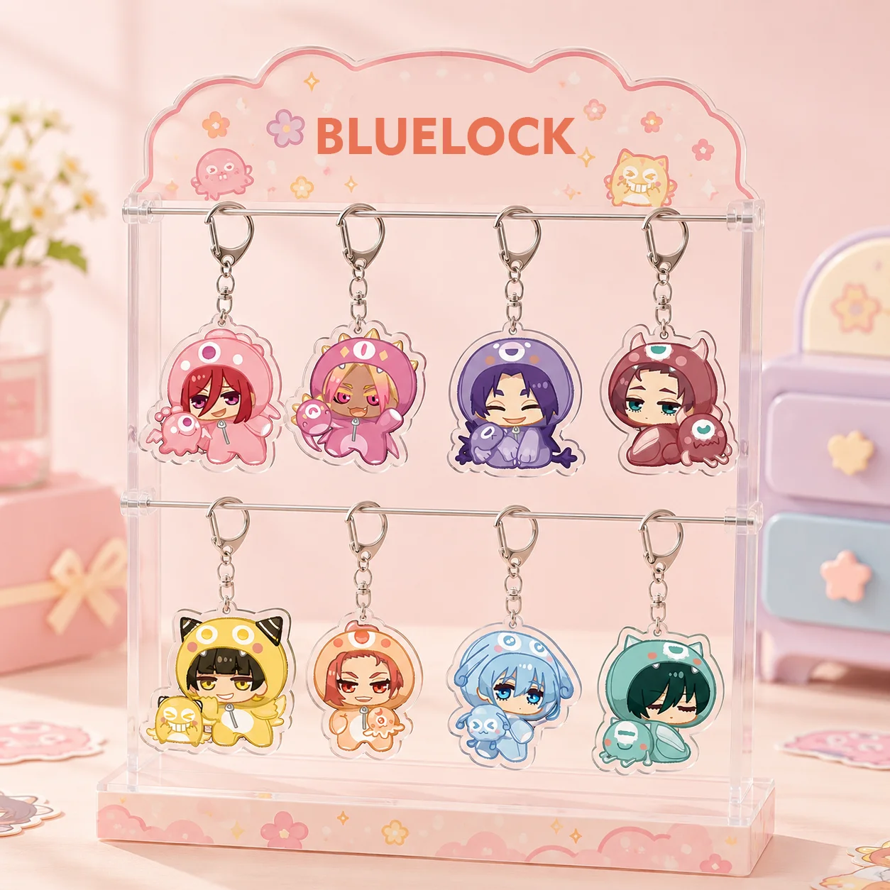 Anime BLUELOCK 6cm Acrylic Keyrings Backpack Decorations Accessories Decor Gifts Exquisite Products Nice Jewelrys