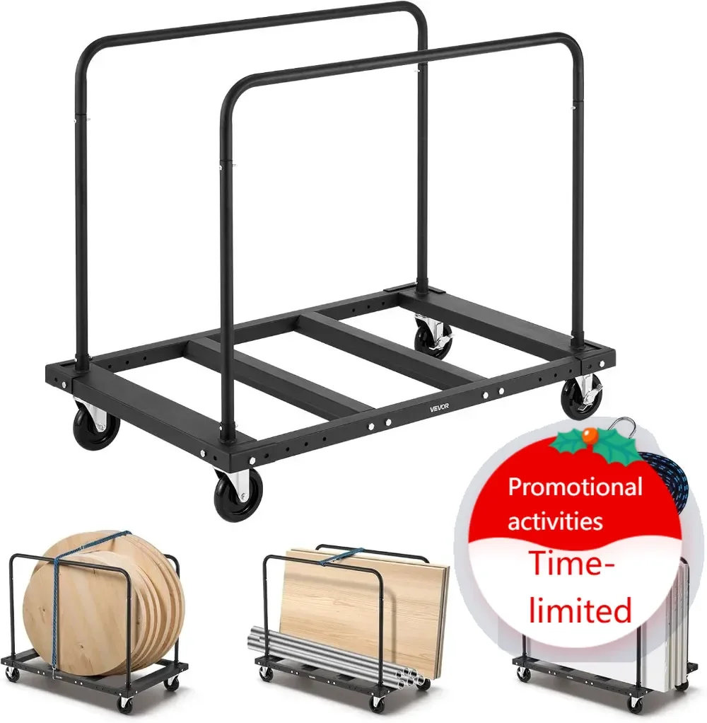 

Горячая распродажа: Складная тележка-стол для тяжелых условий эксплуатации с 5-дюймовыми поворотными колесами, грузоподъемность 1800 фунтов, для гаража, дома, склада, мероприятий и вечеринок