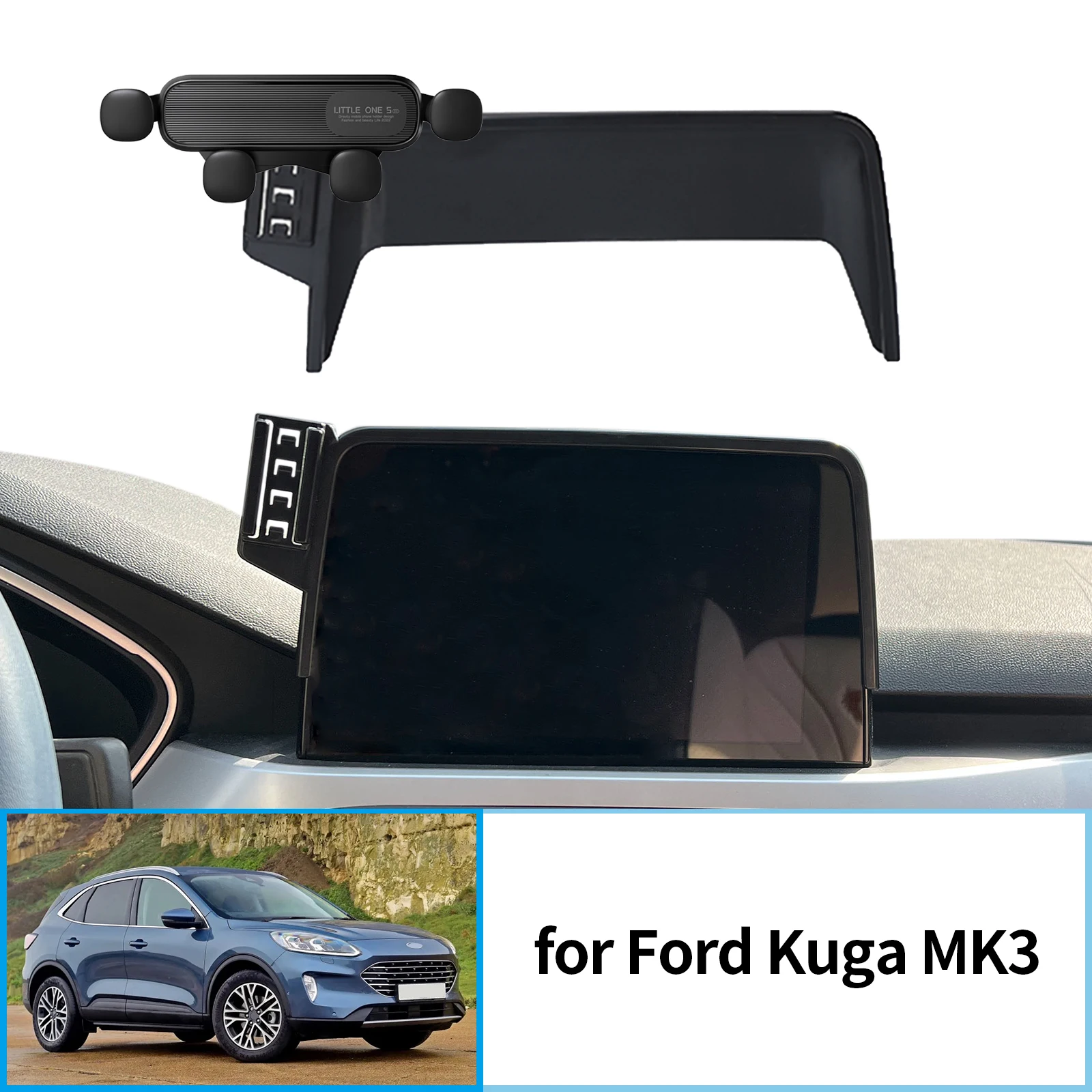 Car Mobile Phone Holder for Ford Kuga MK3 3d 2019~2022 ST-Line (8in)  GPS Bracket Navigation Stand Auto Accessories