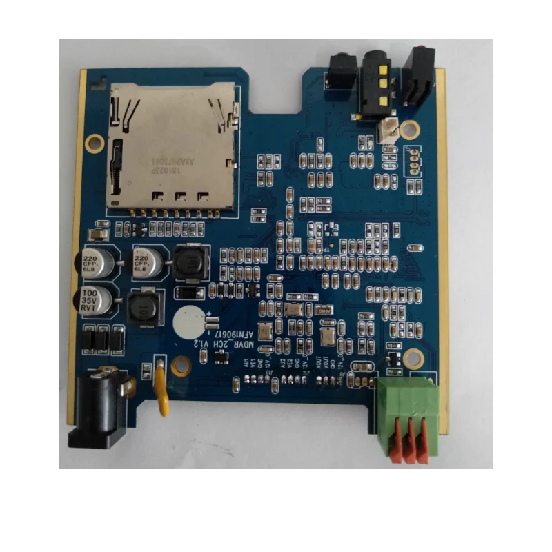 CVBS signal 2-way SD card simultaneous recording board simulates 2-way storage module DVR recording, photography and storage