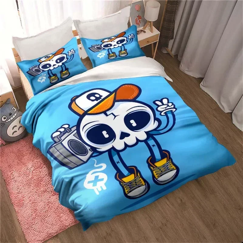 

Pirate King Skeleton King three-piece set, living room bedroom home supplies, children's bedroom pillowcase quilt cover, gifts