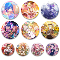 Project Cartoon Brooches Miku,rin,len,luka,meiko,kaito,ick,saki,hnm,shiho,mnr,hrk,airi,mzk,khn,an,akito,toya,tks Badge Round Pin