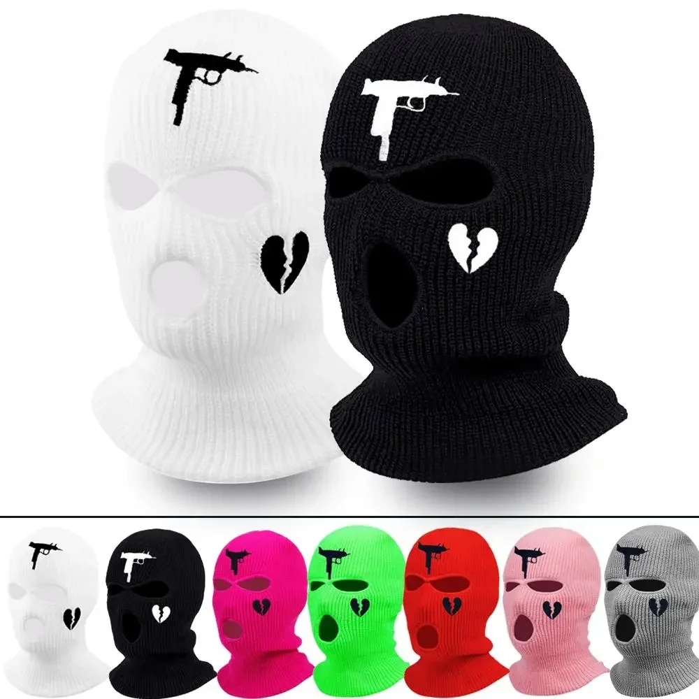 3Holes Balaclava Mask Hat Winter Warm Windproof Knit Beanies Bonnet Unisex Caps Men Women Halloween Party Gifts Ski  Accesorios