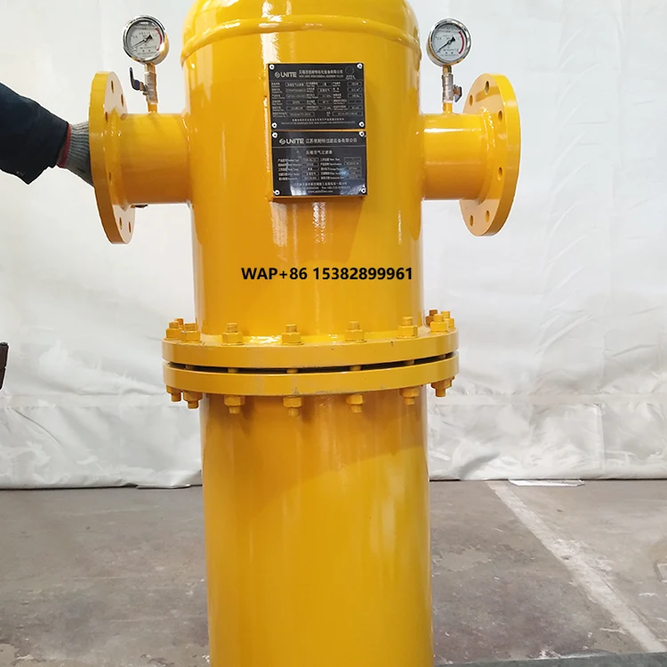 Unite Stainless Steel 304/316L Compressed Air Filter-0.01m Precision Oil/Water Removal 99% Efficiency Pump/Motor/Engine