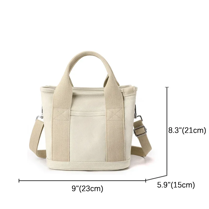 XOUHAM Women Small Bag With Fashion Lady Single Shoulder Portable Thickened Ladies Canvas Mobile Phone Bucket Tote Storage Bags