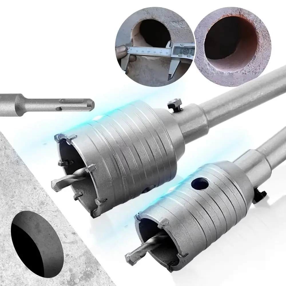 

40mm-60mm Concrete Hole Saw High Strength Metal Cutting Masonry Construction Tool Round Shaft Heavy Duty