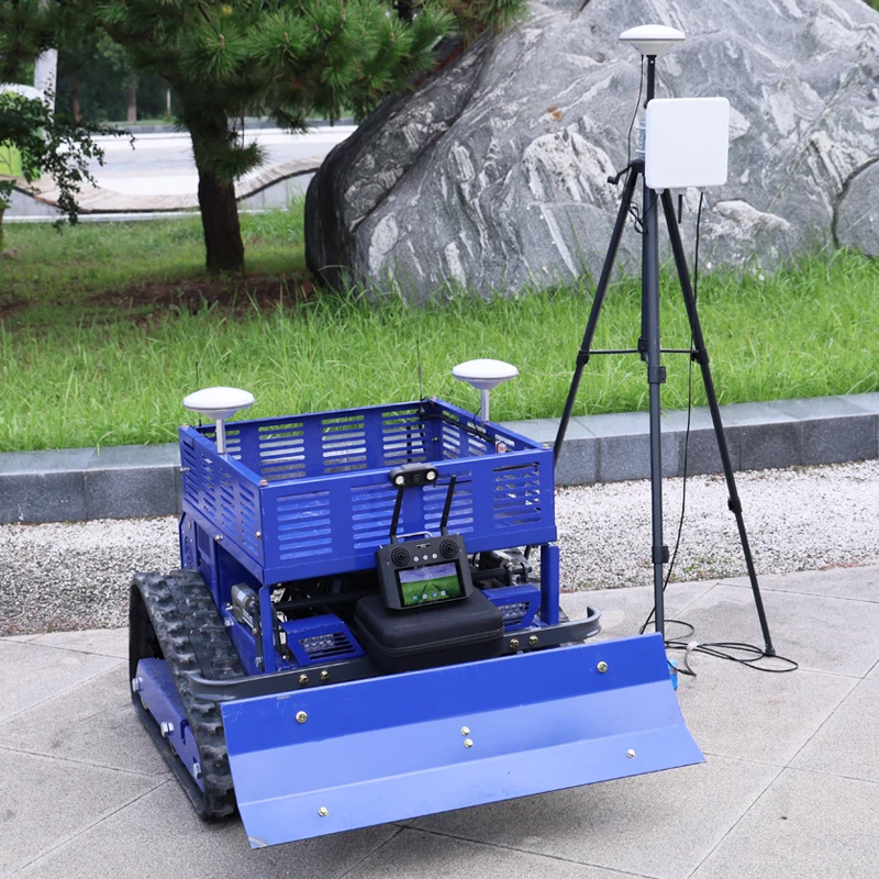 Customized CE EPA engine 550mm all terrain agricultural rubber remote control robot flail lawn mower