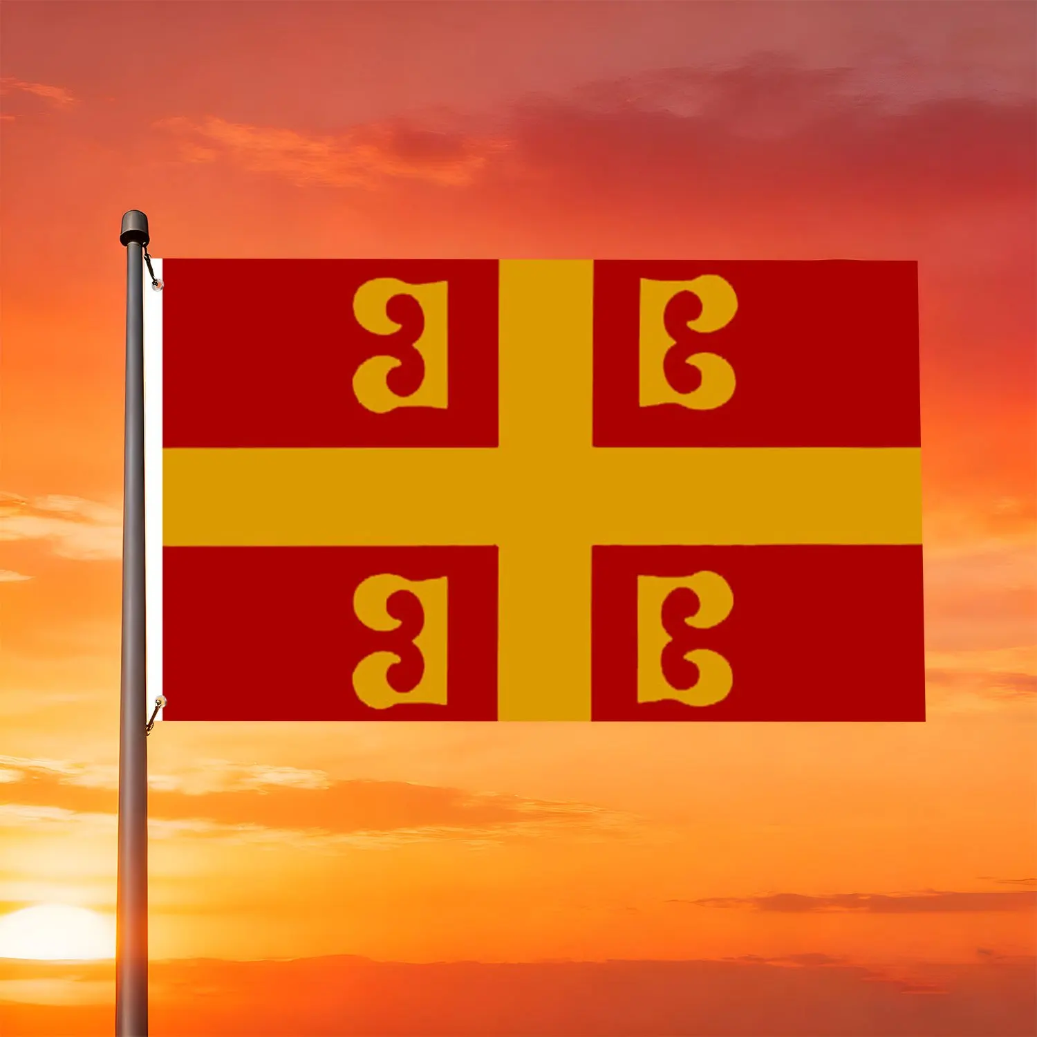1pc Fyon The Byzantine Banner Imperial Ensign Flag with 2 Hanging Loops. Easy to Hang Ideal for Outdoor Garden Yard Home Decor