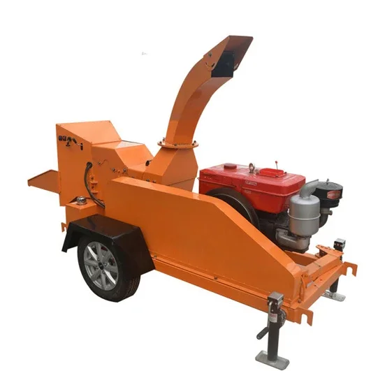 15 Gasoline Tree Branch Crusher Wood Chipper Shredder Machine with Engine for Forest Waste and Wood Drum Chipping