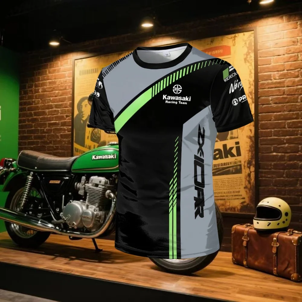 

Kawasaki Summer Outdoor Sports Popular Quick Drying Breathable Motorcycle T-shirt Thin Motorcycle Sports Comfortable T-shirt