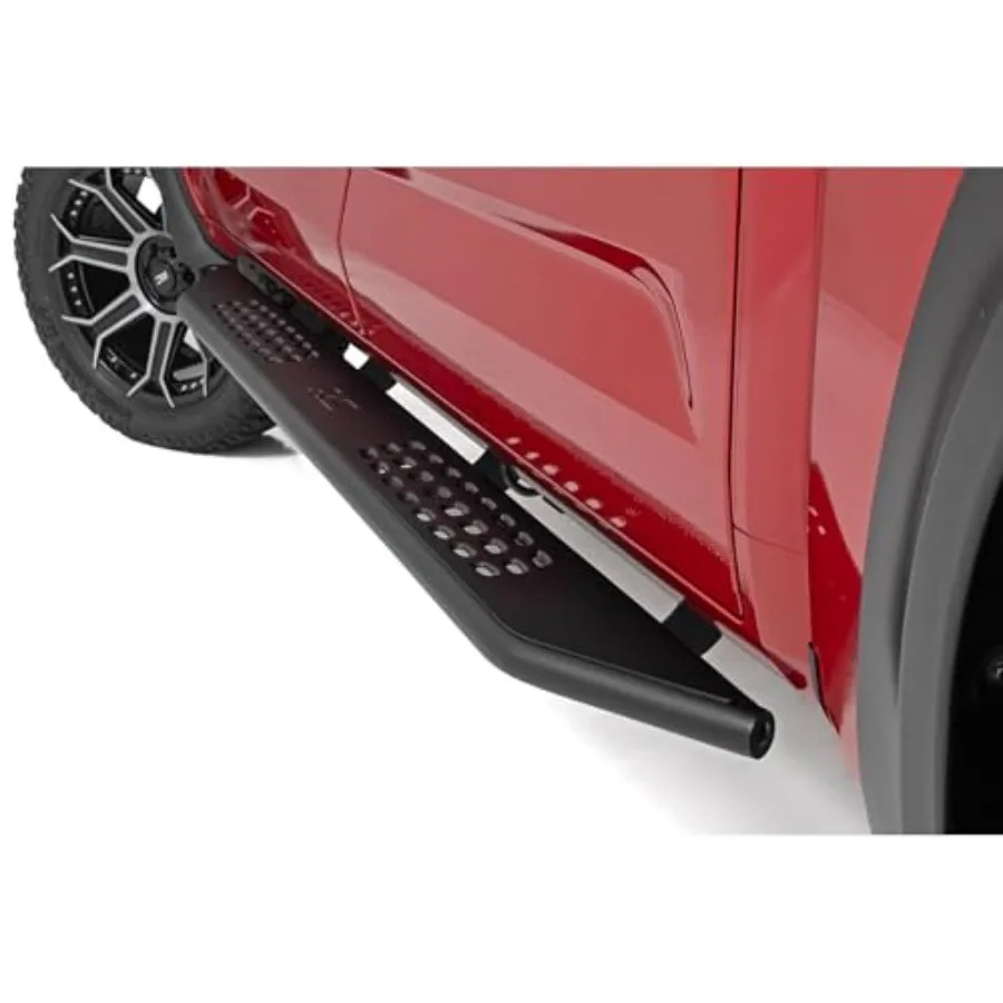 

OV2 Running Boards for Toyota Tundra 2022-2025 Crew Cab Contoured Side Step Bars, Aluminum, Black, Easy Bolt-On Install