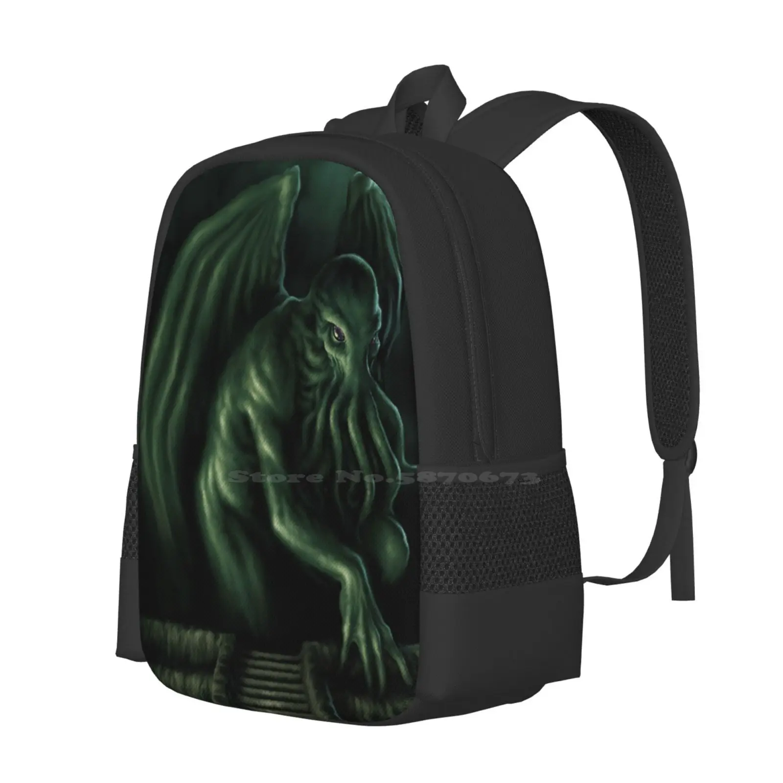 Cthulhu Pattern Design Bagpack School Bags Horror Weird Alien Monster Lovecraft Cthulhu