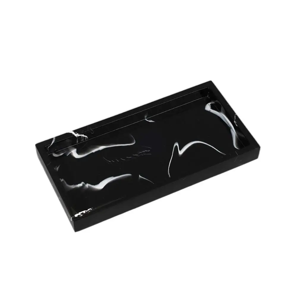 

Resin Hand Sanitizer Bottlle Light Luxury Imitation Marble Refillable Liquid Hand Soap Jar with Tray Pressing Pump Head