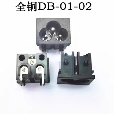 1pcs AC 2.5A 250V 3 pin voltage AC IEC 320 C6 male power socket connector 3pin black with Fixed with screw holes