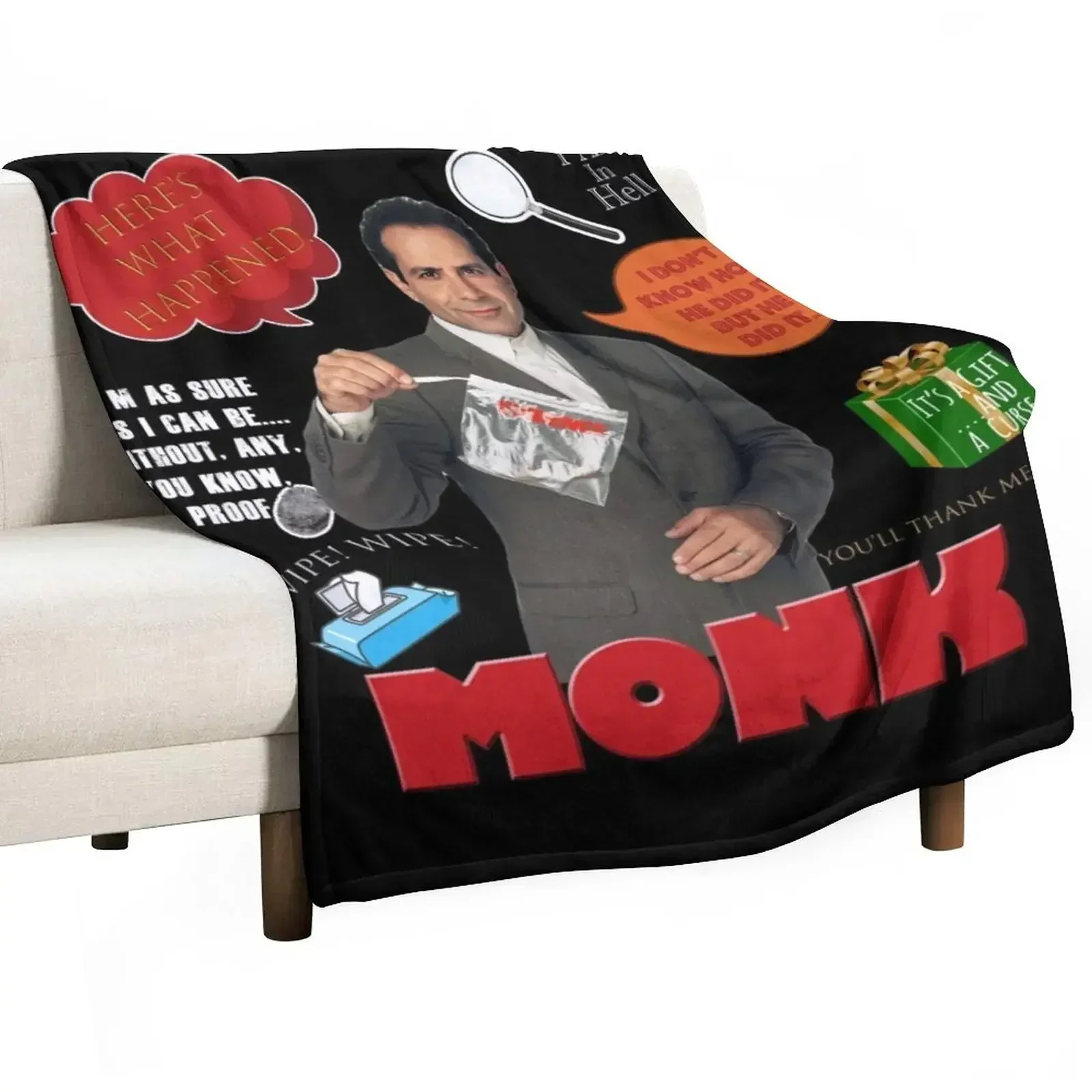 Monk Quotes Throw Blanket Decorative Throw Decorative Sofas warm winter Blankets