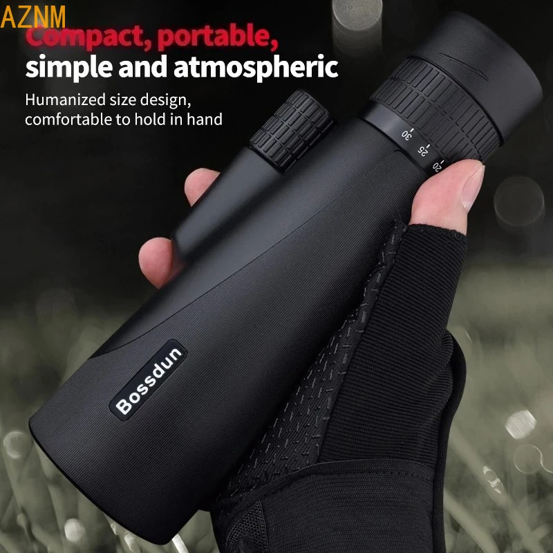 Télescope monoculaire zoom HD 10-30x50, puissant, longue portée, avec trépied et support pour téléphone, pour l'observation des oiseaux, la chasse, etc.