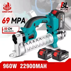 10000PSL 689Bar Cordless Elektrische Fett Pistole Hochdruck Auto Schmieröl Auto Wartung Power Tool Für Makita 18v Batterie