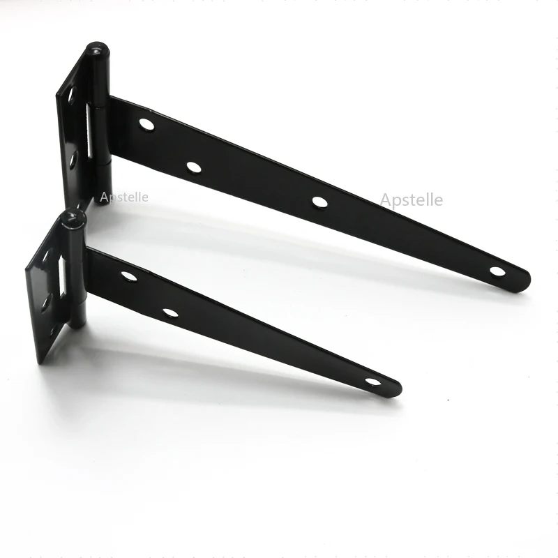 1 Pcs Black Paint T Shape Triangle Hinge Cabinet Shed Wooden Door Gate Hinges Hardware