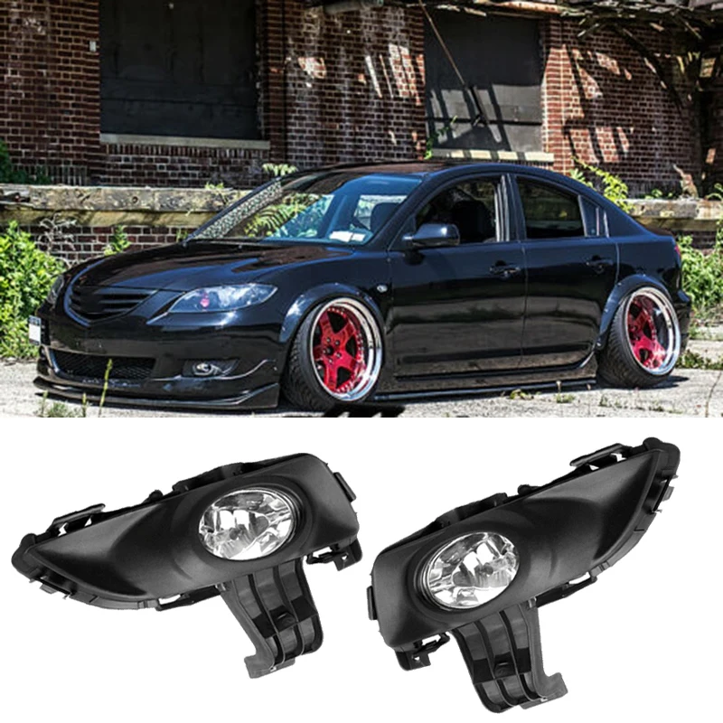 

2Pcs Car LH & RH Fog Light Fog Lamp Kit For Mazda 3 1.6L 2003-2010 BS1C-51-690 BS1C-51-680